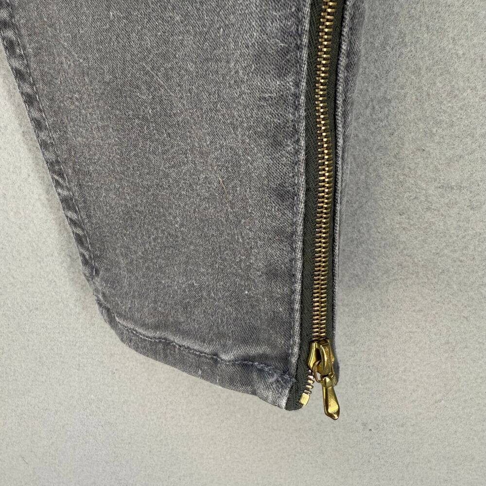 7 For All Mankind Jeans Women's 26 (2) Grey The Skinny 26 Ankle Zip Normcore - Picture 5 of 15